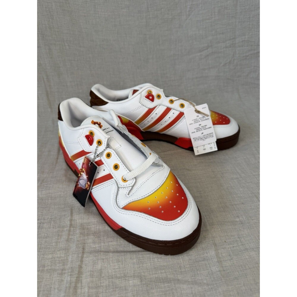 adidas Mens' Rivalry Low Demon Slayer Shoes - White/Red/Crew Yellow Size 9